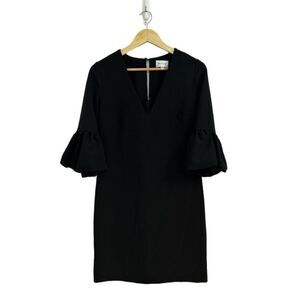 Milly Classic Black Puff Sleeve Mandy Shift Dress, Size 4